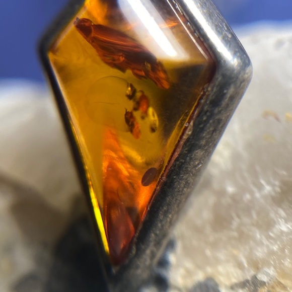 Sterling Silver Amber Earring Individual - Picture 5 of 8